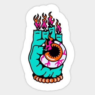 Hand eye candle Sticker